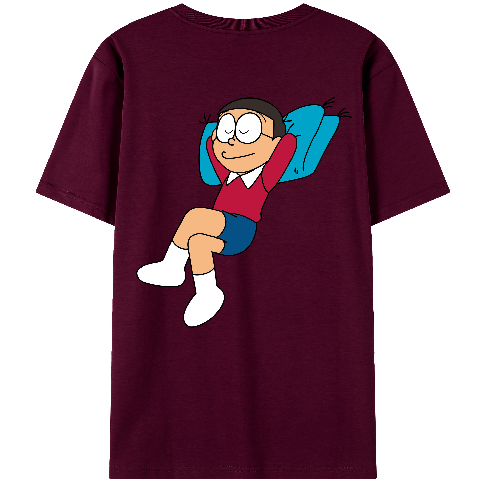 （画像用） ドラえもん 野比 のび太 Doraemon Nobita Nobi レディース半袖Tシャツ(バックプリント)